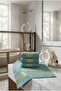 100% Cotton Set of 4 Greek Patterned Hand and Face Towels 50X90 cm - 4