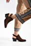 Women's Western Cowboy Suede Open-Back Summer Boots - 3