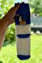 Unisex Blue Sitting Cat Patterned Pompom Socks - 2