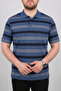 Men's Dad Striped Blue Polo Collar T-Shirt with Pockets Father's Day - 2