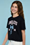 Typography Print T-Shirt with Crew Neck and Short Sleeves - 4