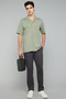 Textured Knit Shirt with Revere Collar and Short Sleeves - 3