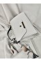Cream Scarf Detailed Crossbody Bag - 3