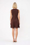 Women's Sleeveless A-Line Mini Dress Boat Neck Lace End Detail Interlock Knitted Fabric Comfortable Casual Stylish - 5