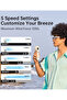 Handheld Fan Life7 (2024) - Portable 3-in-1, 5000mAh, LED Display, 5 Speeds (White) - 3