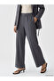 Gray Elastic Waist Modal Blend Women's Trousers - 3