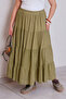 Woven Viscose Layered Long Skirt - 3