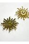 Patterned Metalized Large Size / Accessory Button / Set of 2 / 3.8 cm / Dec01 - 3