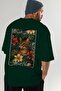 35 Cats for Cat Lovers Printed Green Oversize T-Shirt 100% Cotton Unisex Cat Lover Premium Design - 7