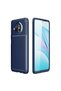 Mi 10t lite case auto focus carbon cover - navy blue