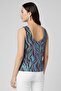 Women U-Neck Embellished Sleeveless Tank Top, Multicolor - 3