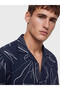 قميص رجالي من NEVAVM بتصميم Regular Fit Resort Yaka Patterned - 3