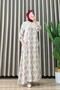 Melek Dress Viscose Fabric Women's Red Open-Front Buttoned Comfortable Cut Hijab Dress