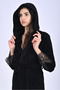 Women's Short Hooded Lace Trim Niki Velvet Bamboo Cotton Dressing Gown - 2