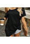 Women's One Shoulder Open Buckle Detailed Viscose Blouse - 4