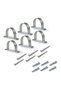 U Clamps Fastener Hanger Pipe Clamps Clip with Screw and plug for Conduit Pipe Fixing Bracket and Support Water Pipe and Gas Pipe–10 Pcs (3 Inch)