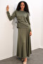 Women's Scarf Blouse Skirt Two-Piece Set - Çağla 1417 - 5