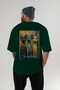 46 Cats for the Sake of Cats Printed Green Oversize T-Shirt 100% Cotton Unisex Cat Lover Premium Design - 4