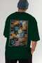 For the Love of Cats 19 Cats Printed Green Oversize T-Shirt 100% Cotton Unisex Cat Lover Premium Design - 6
