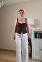 Zippered Lace-Up Bustier Blouse - 7
