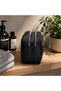 2208 Men's Black Leather Multi-Compartment Double Handle Personal Care and Hand Bag - 3