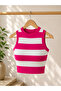 Sifu Women's Striped Knitwear Bustier – Crew Neck, Stretchy Knitted Crop Tank Top – Summer, Comfortable Fit, Breathable Fabric - 8