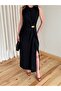 Black Gold Buckle Long Dress - 8191 - 2