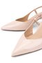 Women's Faux Leather/Textile Beige Heeled Shoes - 3