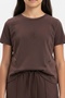 Girl's 2-Piece Tracksuit Set: Crew Neck Short Sleeve Pocket T-Shirt & Elastic Waist Loose Pants - 3