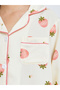 Teen Girls Strawberry Print Shirt and Pyjama Set - 3