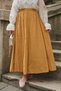 Women's Elastic Waist Crinkled Skirt Mustard - 5