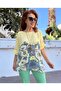Italian Lavinya Blouse with Necklace Yellow - 3