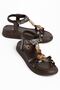 Alessi Women's Brown Buckle Comfortable Sole Daily Sandals - 2