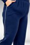67011 Plus Size Ribbed Muslin Trouser Suit - Navy Blue - 5
