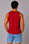 Men's Athlete Crew Neck Sleeveless Summer Tank Top - Red - 3