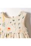 Nk baby girl sunflower dress 1/4 year cream - 3