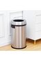 17 Gallon/65 Liter Stainless Steel Swing Top Trash Can, Heavy Duty Round Trash Bin with Swing Lid, Commercial Large Garbage Can, Ideal for Kitchen, Restaurant, Office, Silver - 6