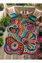 Sdt Multi-Colored Artistic Mystical Motif Bohemian Woven Base Decorative Carpet Sdt1515 - 3