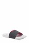 White/Navy Men's Slippers - White Sole, Red Detailed Casual, Pool and Beach Summer Slippers - 3