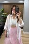 Pink Layered Lace Detail Skirt - De261064 - 4
