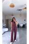 Burgundy Gathered Detailed Wrinkle Set - 3