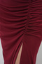 Women's Sandy Slit Skirt 1464 - Burgundy - 5