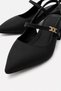 Accessories: Piping Heel Covering Heeled Shoes Black Zra - 5
