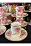 Kosova Sedefli̇ Pink Flower Coffee Cup Set 90 ml - 6