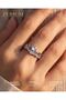 Women's Adjustable Steel Ring with Mystic Stone and Princess Crown Figure - 7