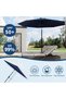 9Ft UV Resistant Patio Umbrella, 8 Sturdy Ribs Outdoor Table Umbrella with Easy Push Button Tilt, Market Umbrella for Pool, Yard & Garden, Navy Blue - 4