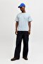 تي شيرت رجالي من JJESOHO باللون الأزرق السماوي SS CREW NECK NOOS رمز الموديل: 12278787Celestial - 4