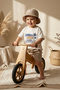 Boy's Beige Muslin Shorts 3-Piece Set - Summer House Printed Cotton T-Shirt & Bucket Hat Set - 3