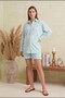 Fiji 100% Cotton Terry Fabric Elastic Waist Comfortable Fit Pocket Detailed Maternity and Postpartum Shorts - 2