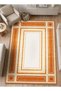Sdtamor Orange Square Theme Patterned Modern Woven Base Decorative Carpet Sdtamor55Orange - 2
